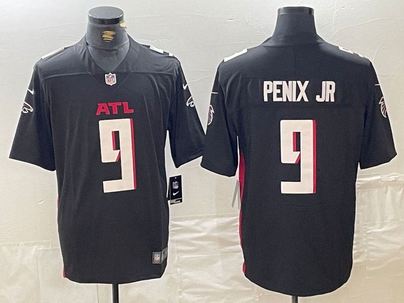 Men Atlanta Falcons #9 Penix JR Black Second generation 2024 Nike Limited NFL Jersey